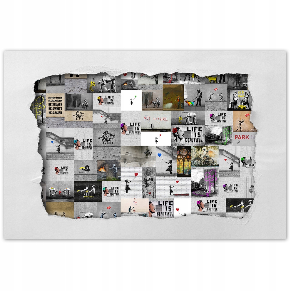 

Naklejki 90x60 Mega Mix Banksy Kolaż
