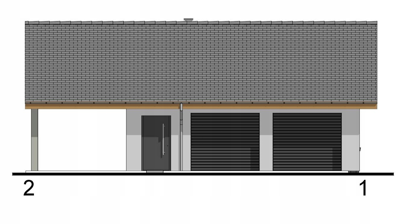 GARAŻ DWUSTANOWISKOWY G205 Szerokość 12.42 m
