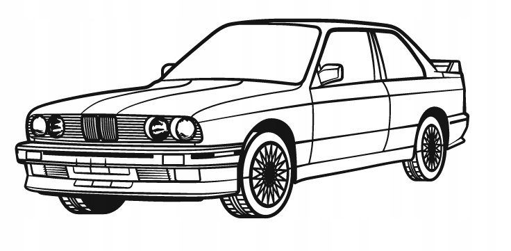 nástěnná dekorace Obraz Auto Bmw E30 Perspective