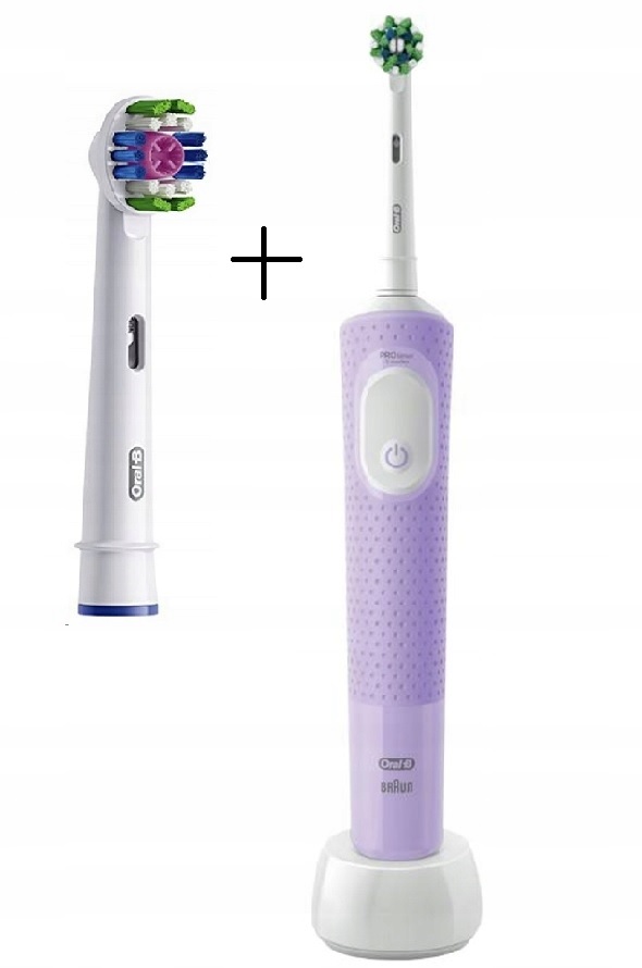 Szczoteczka elektryczna Oral-B Vitality D103 Fioletowa dodatkowa Końcówka