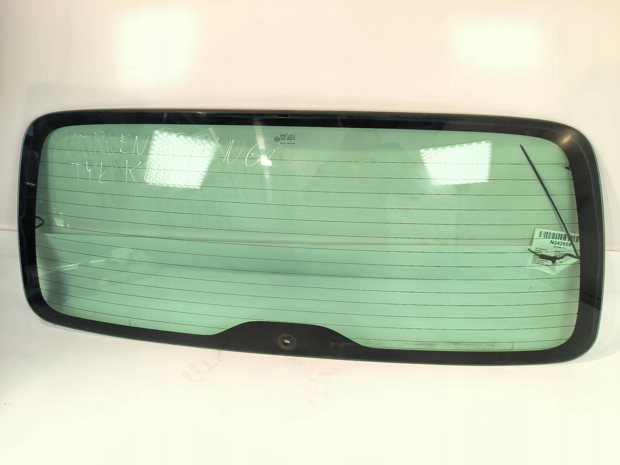 window rear part CITROEN BERLINGO and