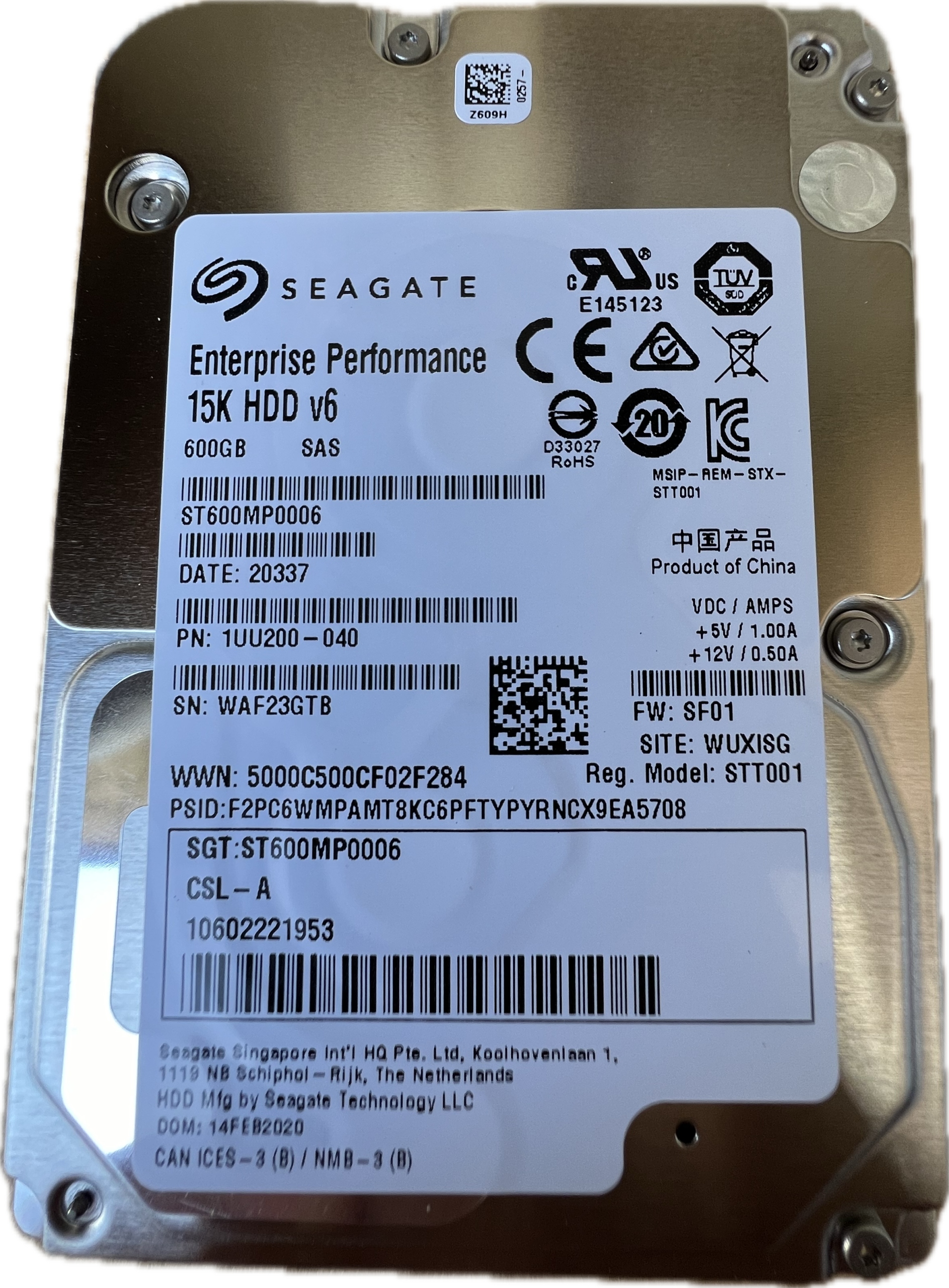 Seagate Enterprise Performance ST600MP0006 V6 600GB Sas 2,5" disk Nový