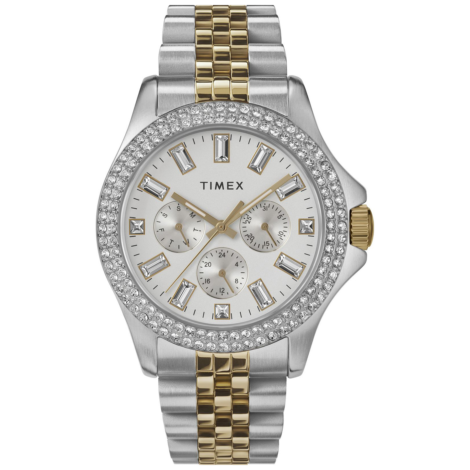 Dámské hodinky Timex TW2V79500, Zirkony stříbrné