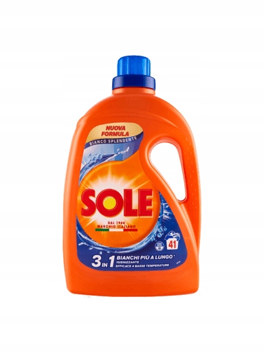 Levně 2X Tekutý prací prostředek na bílé prádlo Formula Bianco Splendente 41 praní 1,845 l Sole