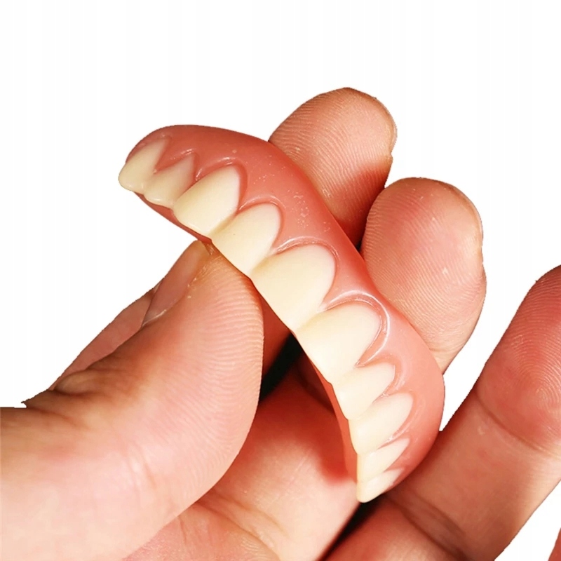 SZTUCZNE BIAŁE ZĘBY NAKŁADKA NA ZĘBY IMPLANTY Góra Marka Smail