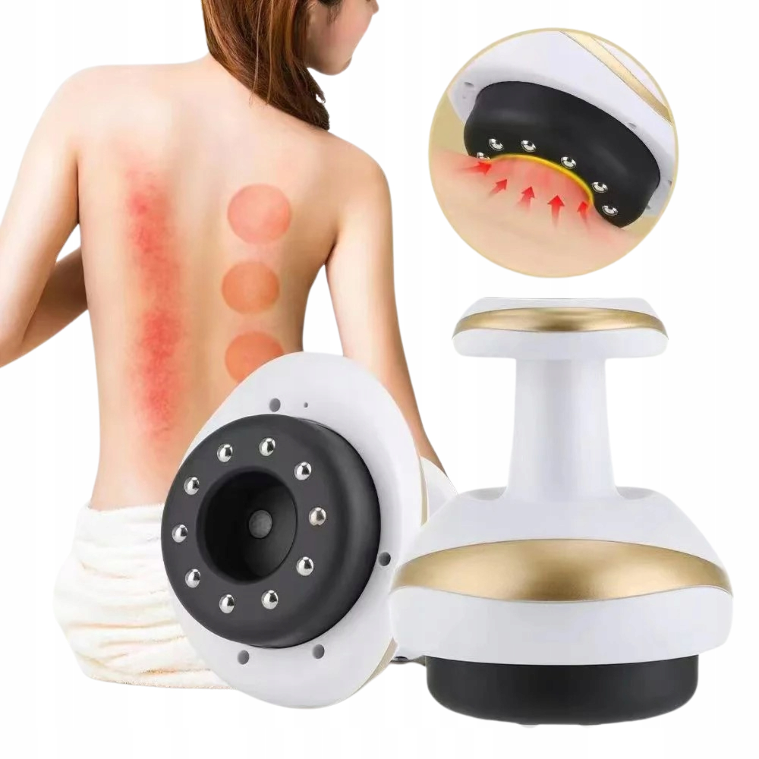 Masażer Antycellulitowy Bańka Próżniowa Gua Sha Podgrzewany 18 Poziomów