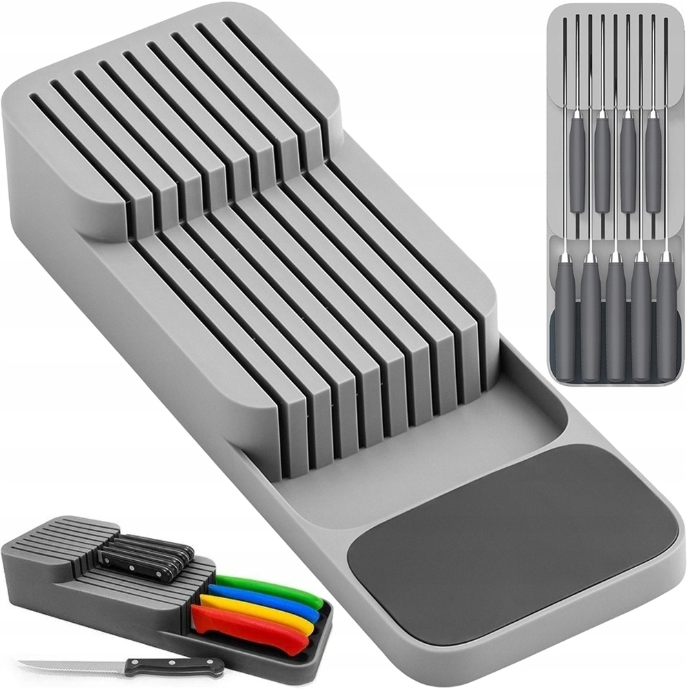 

Organizer Na Noże Sztućce Do Szuflady Wkład Szary