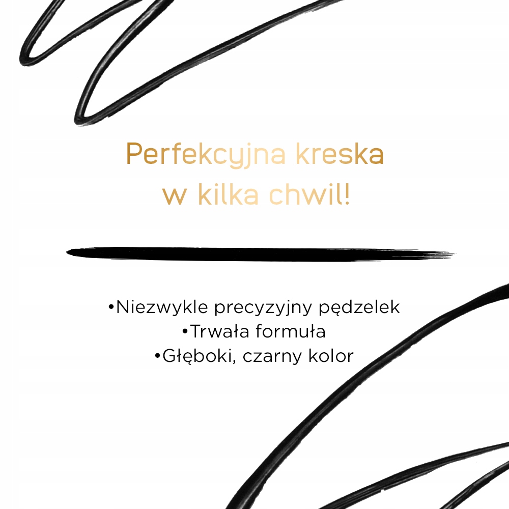 Eveline Precise Brush Liner Eyeliner Pisak Czarny Wykończenie satynowe