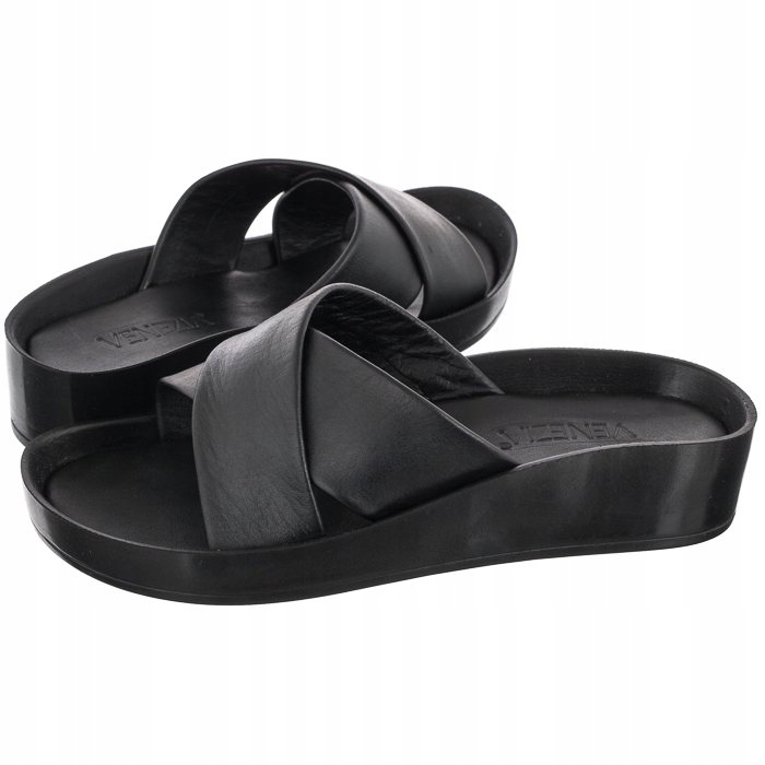 

Buty Damskie Klapki Venezia Czarne 762021 Black