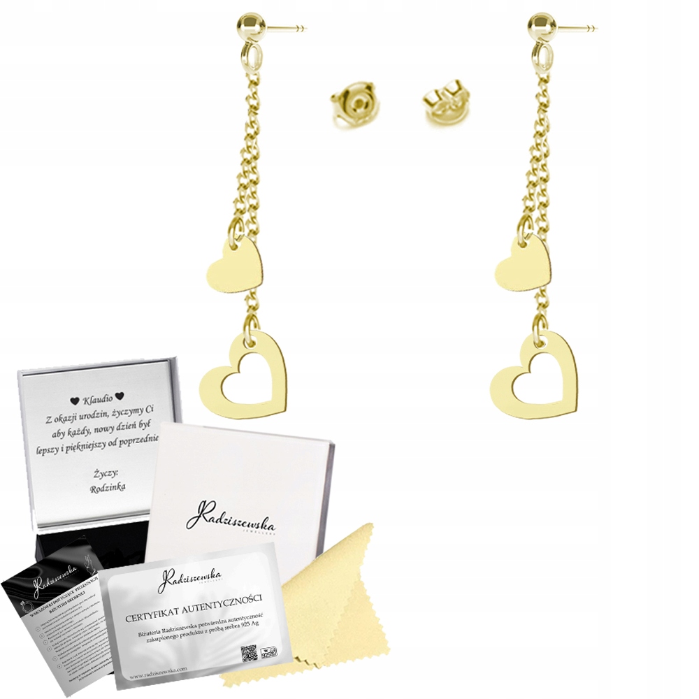 Zlaté Náušnice Se Srdíčky Ke Dni Žen 925 Dárek Žena Přání