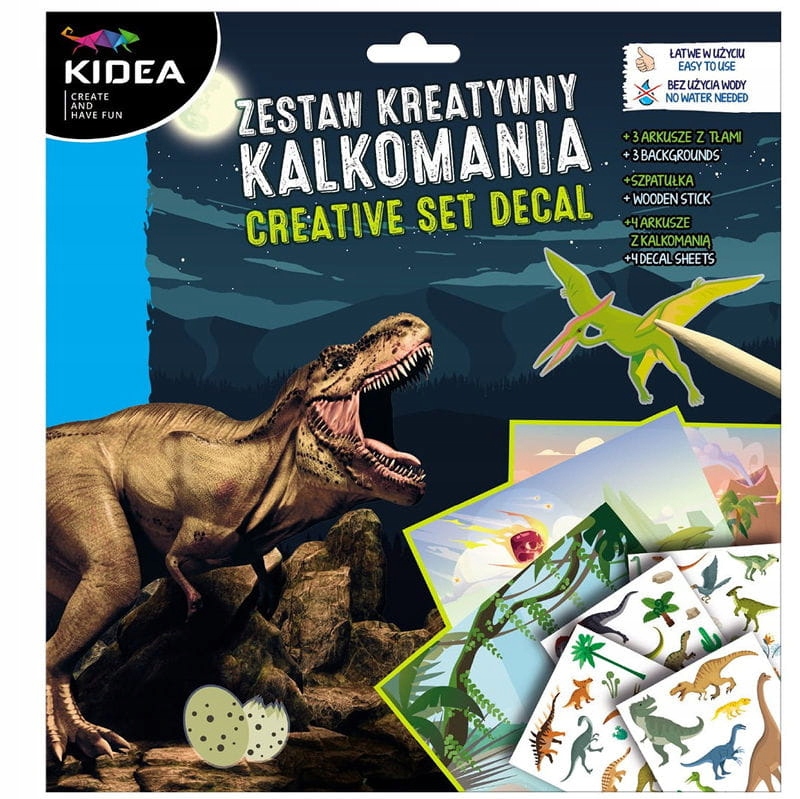

Kidea Zestaw kreatywny Kalkomania Dinozaury