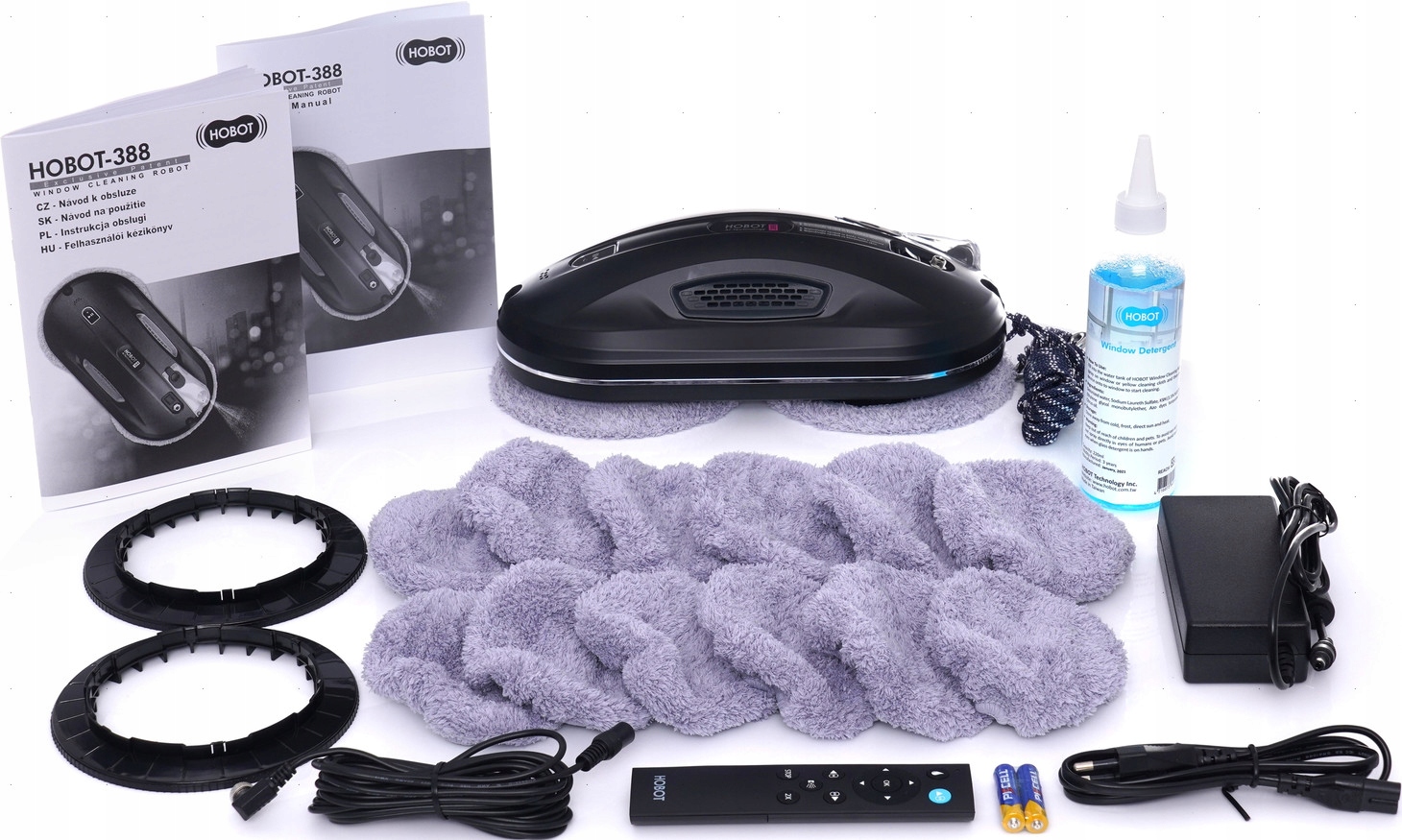 ROBOT DO CZYSZCZENIA OKIEN HOBOT 388 +PILOT Maksymalna szerokość ściągaczki 12 cm