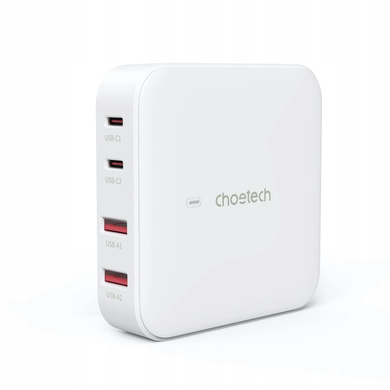 Choetech ładowarka sieciowa GaN PD8008 100W 2x Usb-a 2x Usb-c Biała