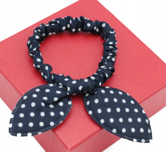 

Gumka Do Włosów Kokardka Granatowa Groszki