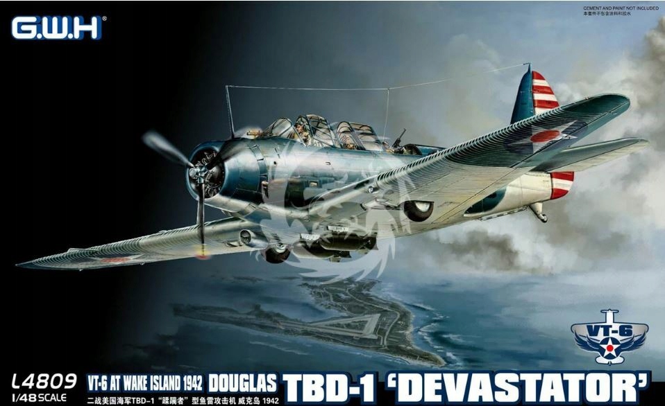 Douglas TBD-1 Devastator VT-6 na Wake Island 1942 Great Wall Hobby Gwh L480