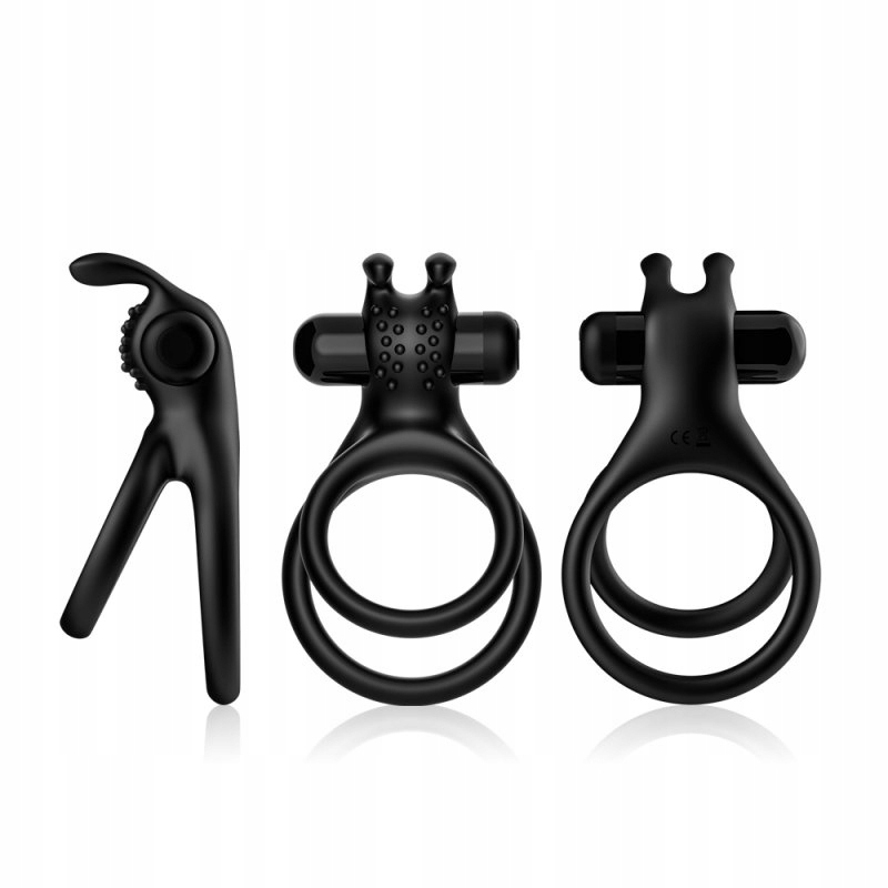 BOSS SERIES Pierścień Wibrujący - Traveler black Materiał inny