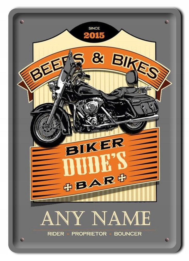 Motocykl Metalowy Szyld Plakat Vintage Retro #08448