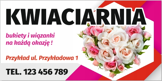 

Baner Kwiaciarnia Kwiaty 150x60cm K03 Transparent