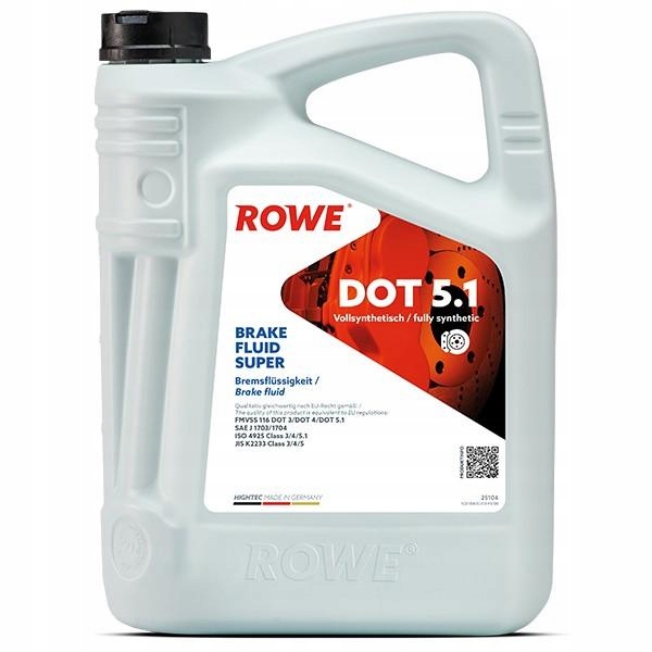 ТОРМОЗНАЯ ЖИДКОСТЬ ROWE BRAKE FLUID SUPER DOT 5.1 5L
