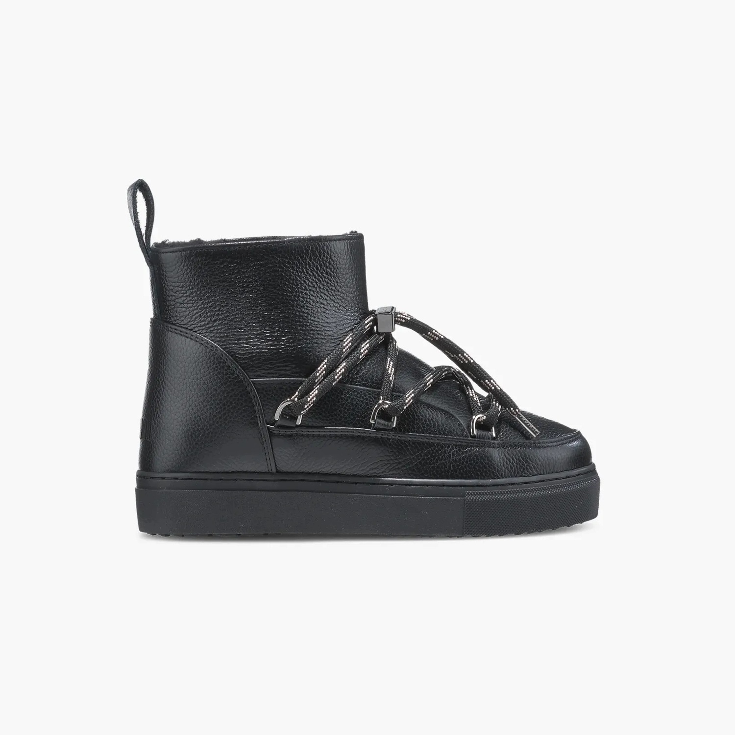 Inuikii Full Leather Low Gloss Black damskie skórzane śniegowce 41