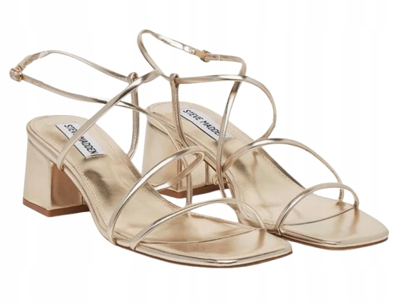 Steve Madden Zlaté Klasické Sandály S Jemnými Pásky 38 1T7A