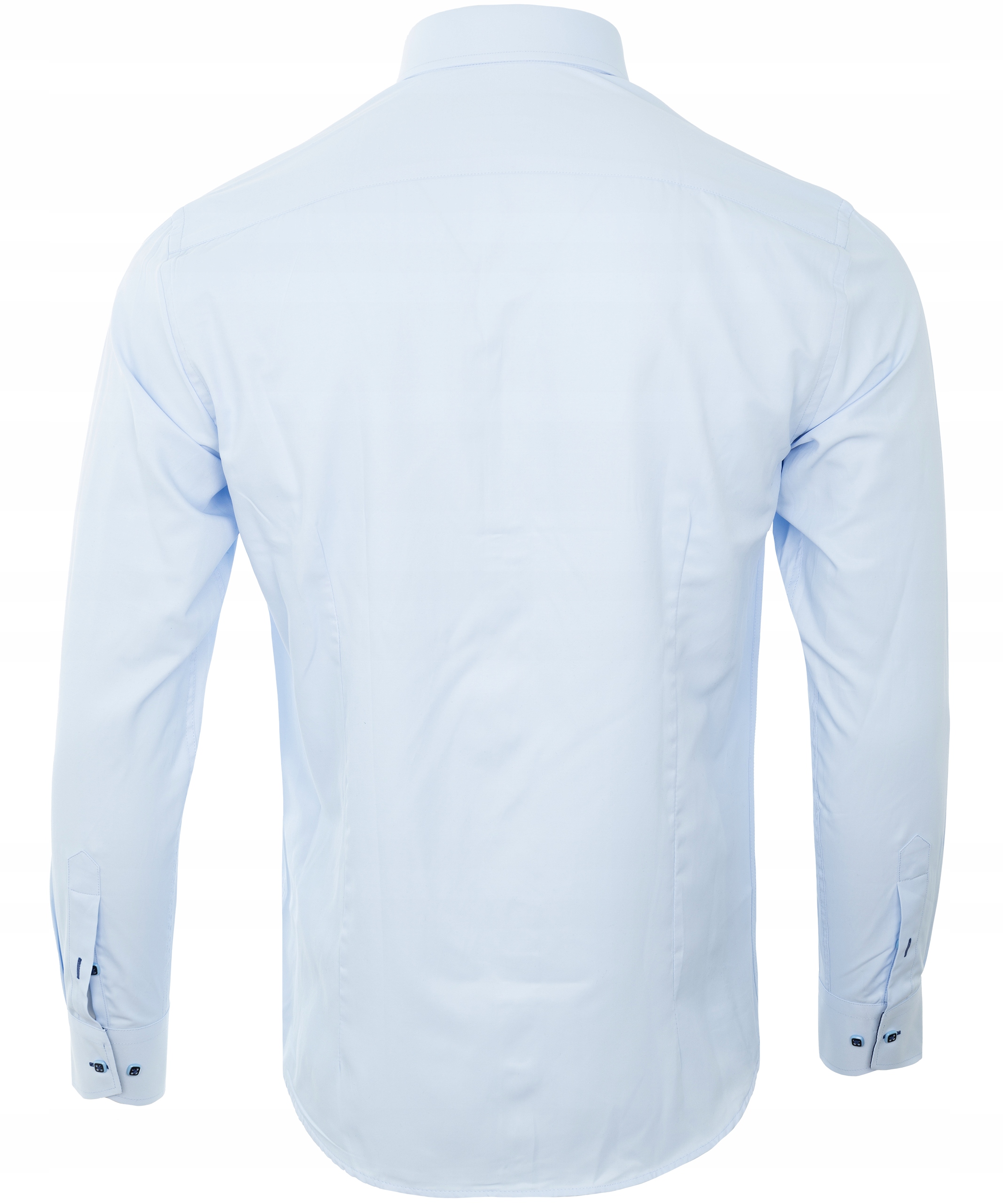 KOSZULA MĘSKA bawełna BŁĘKITNA KOŁNIERZYK L SLIM Rozmiar L