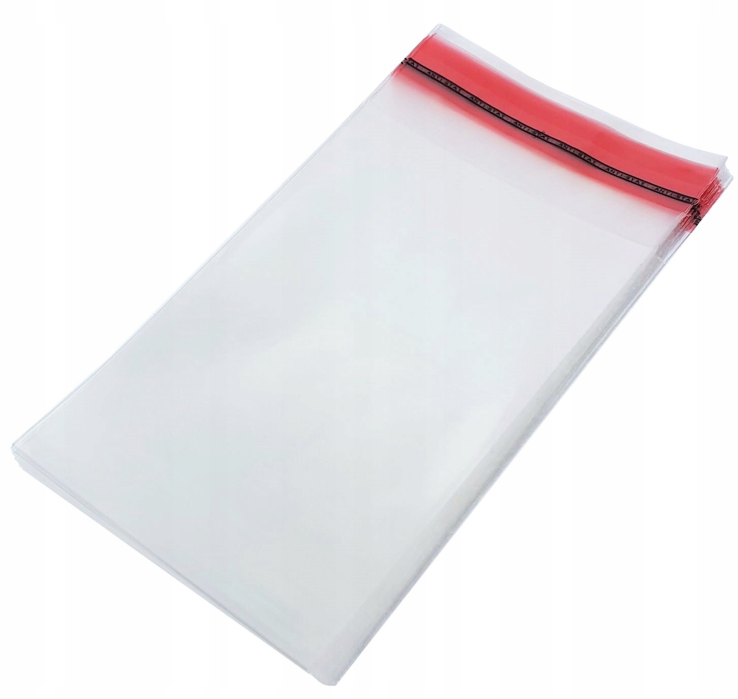 Torebki z klejem celofanowe PP Z TAŚMĄ 10x15+3 100 Kolor przezroczysty