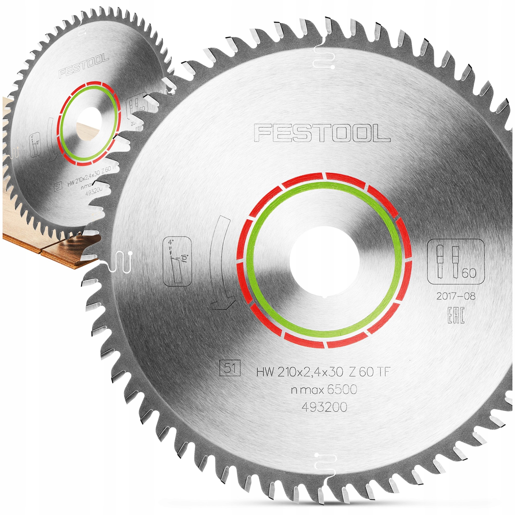 Laminátový Kotouč Hpl Zahloubovač Ts 75 Festool Hw 210x2,4x30 TF60 Desek