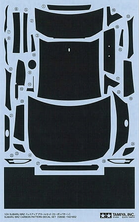 Subaru Brz Carbon Decal 1:24 Tamiya 12658