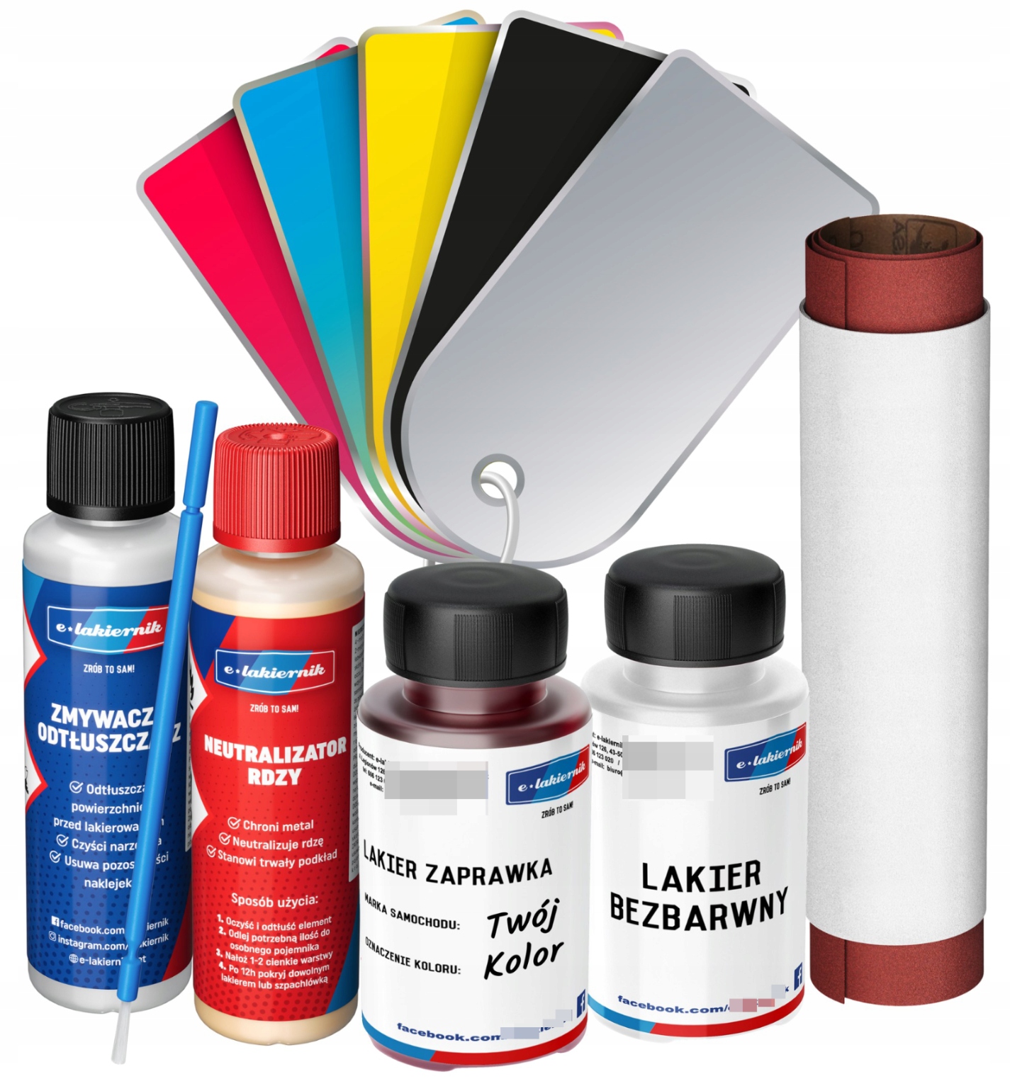 Набор для ремонта ржавчины E-лак 180 мл 6 элементов