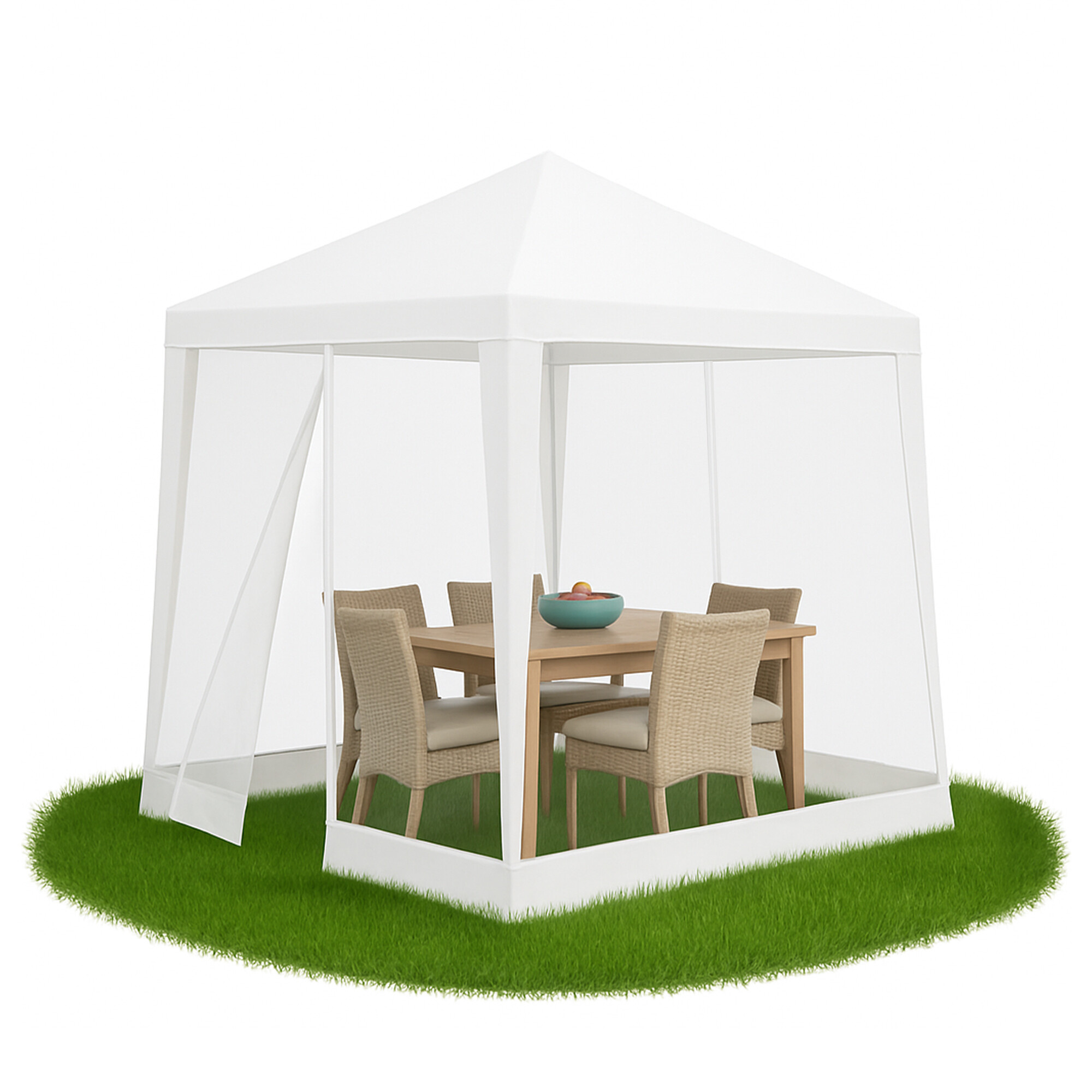 Aga Záhradný altán s moskytiérou 2,4x3 m Biely