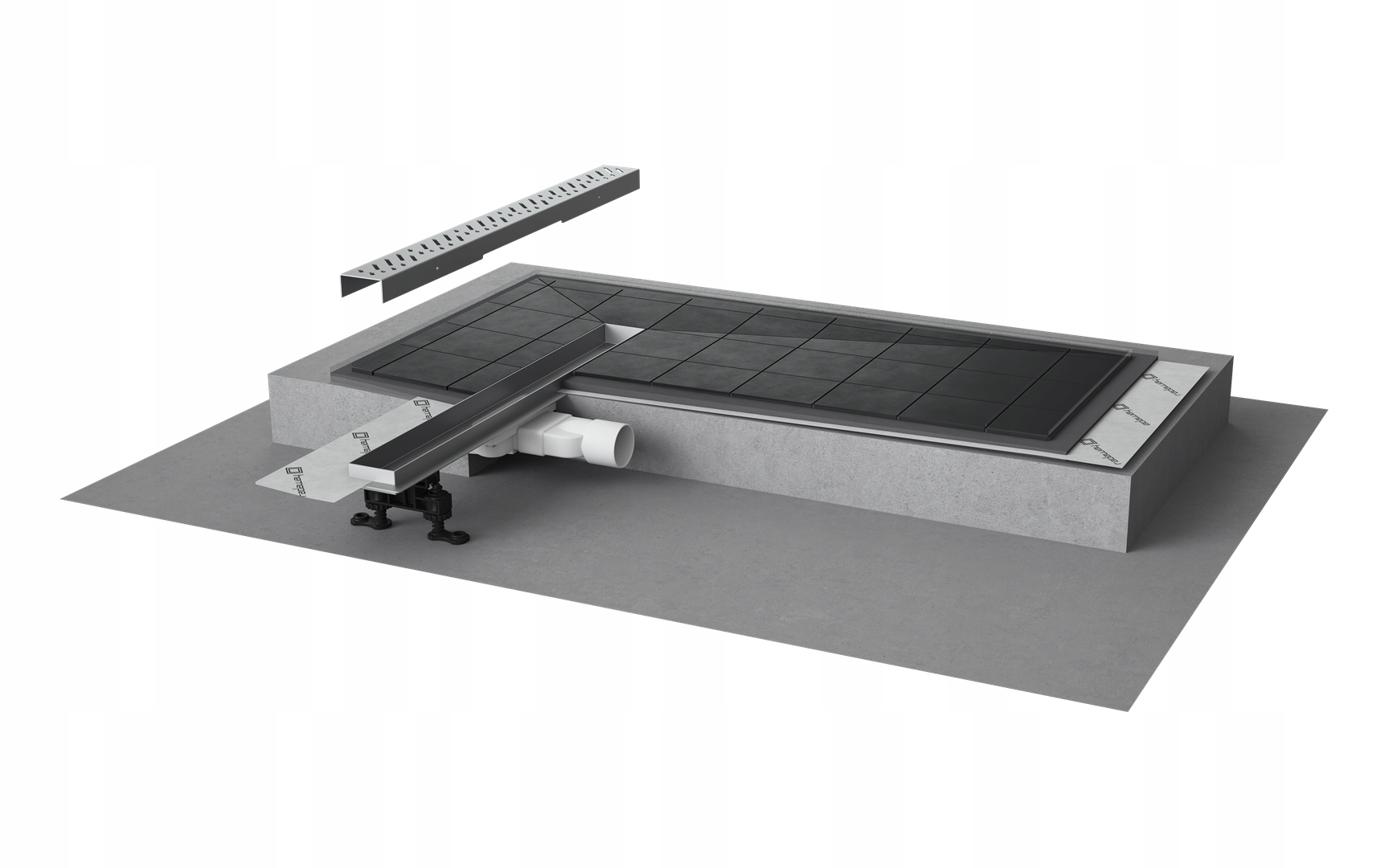 Odpływ liniowy SLIM 85 cm RADAWAY ruszt Basic Długość 85 cm