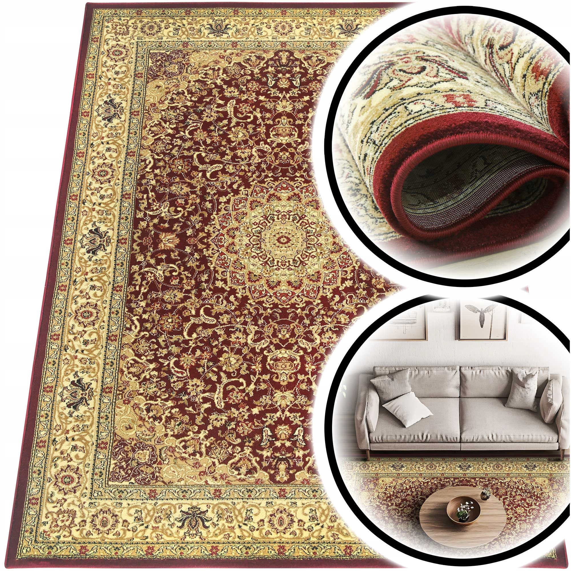 Orientalny Turecki Dywan Bordowy Belvedere Dywany Do Salonu Vintage 200x290