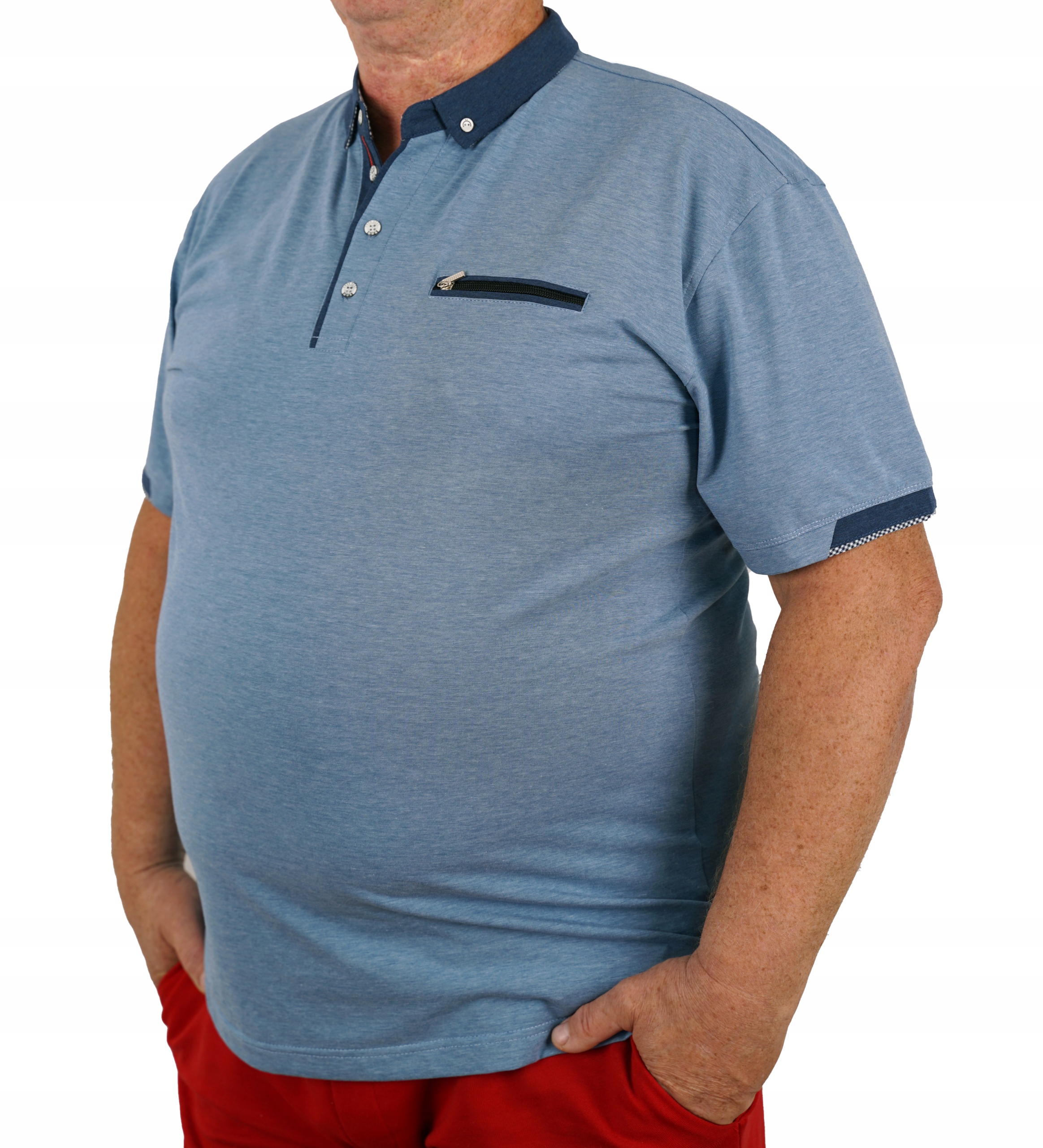 

T-shirt Męski Polo Koszulka Kołnierzyk Duży 6XL