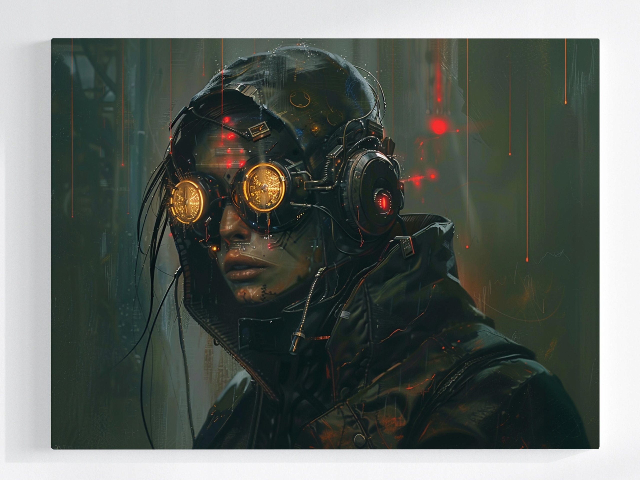 Obraz Na Plátně Canvas Portrét Postava Cyberpunk Sci-fi Dystopia 80x60