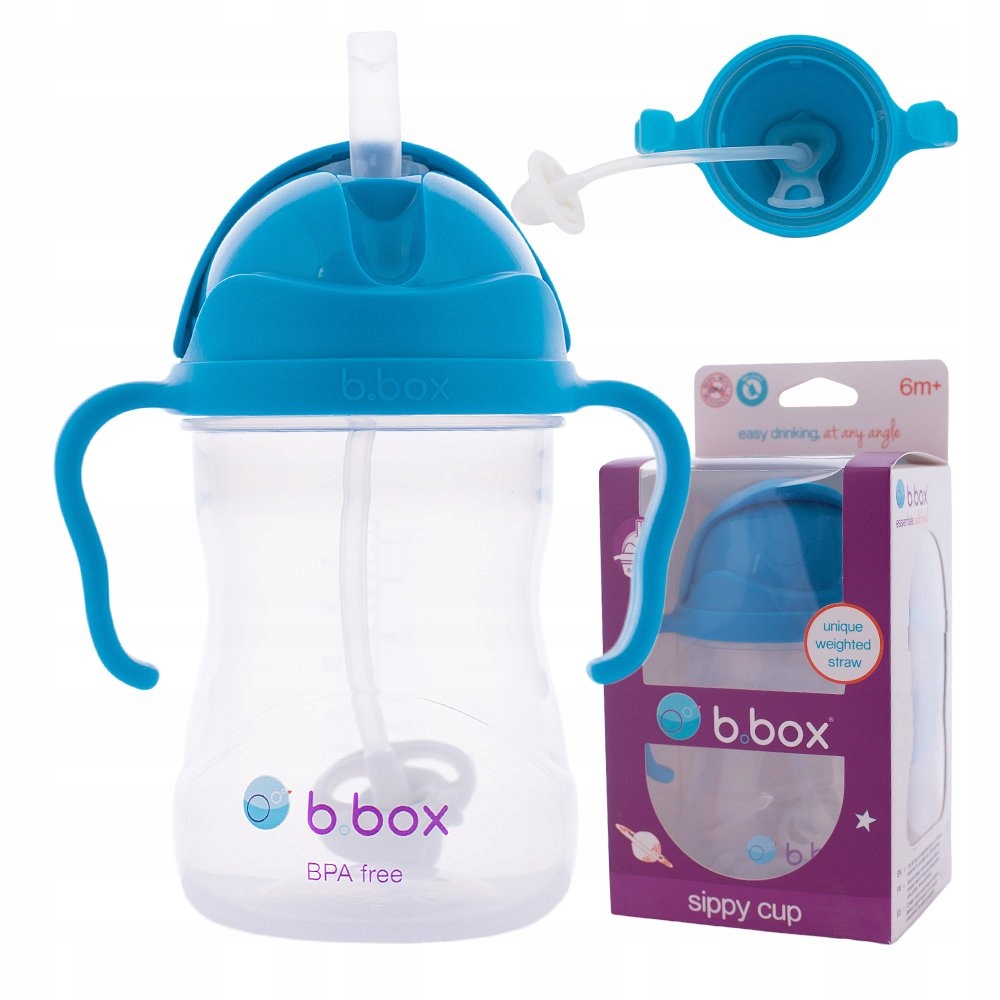 B.BOX INNOWACYJNY BIDON KUBEK Z OBCIĄŻONĄ SŁOMKĄ RURKĄ DLA DZIECI 240ml 508 Marka B.Box