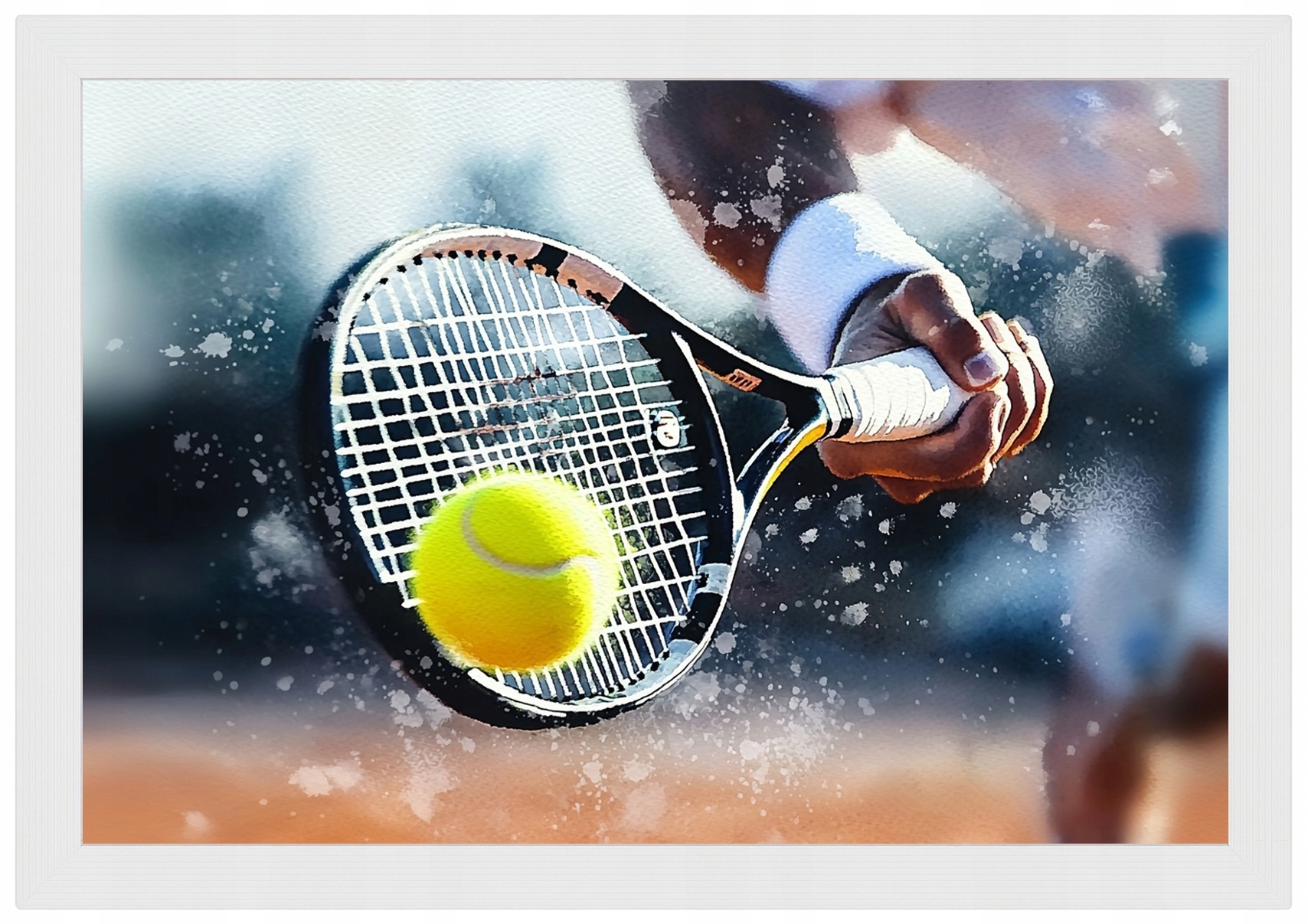 Rámeček Plakát , Tenis, Sport, Raketa, Míček, Kurt, Akce, Pohyb, 60x40