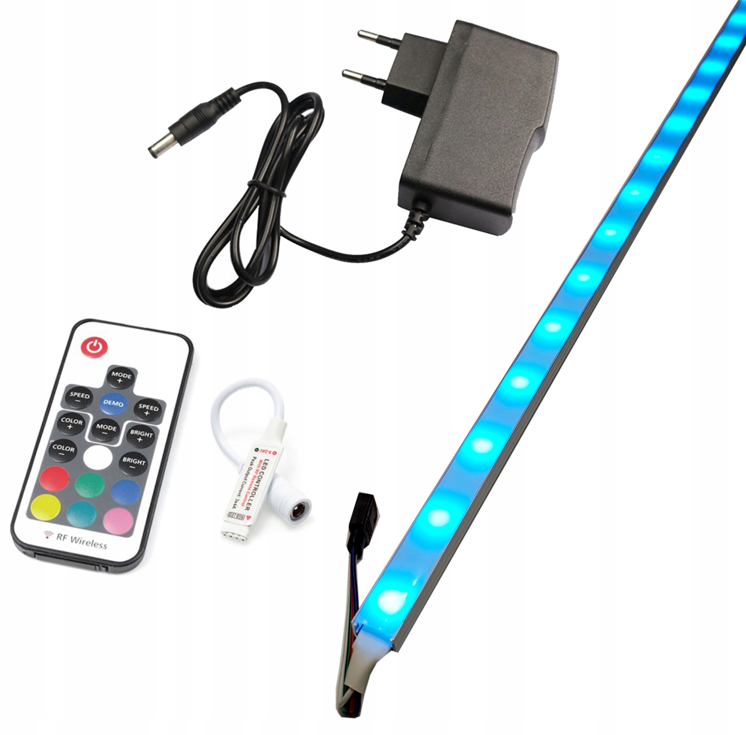 Podskříňková Lampa Natynk Podskříňové osvětlení Led Lišta Rgb 2 m Dálkový Ovladač