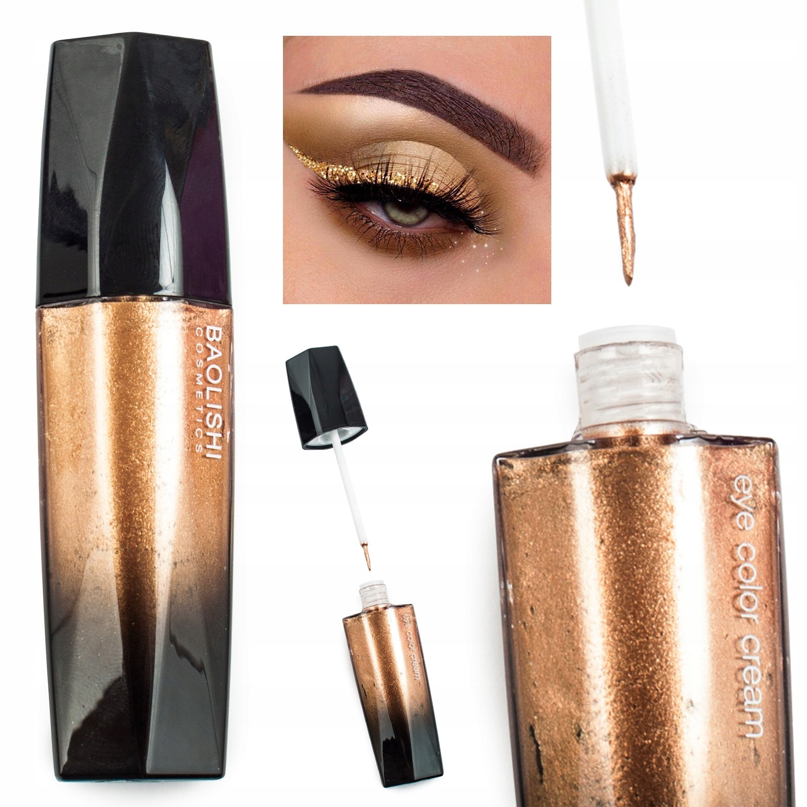 

Metaliczny Eyeliner do kresek Złoty Kolorowy