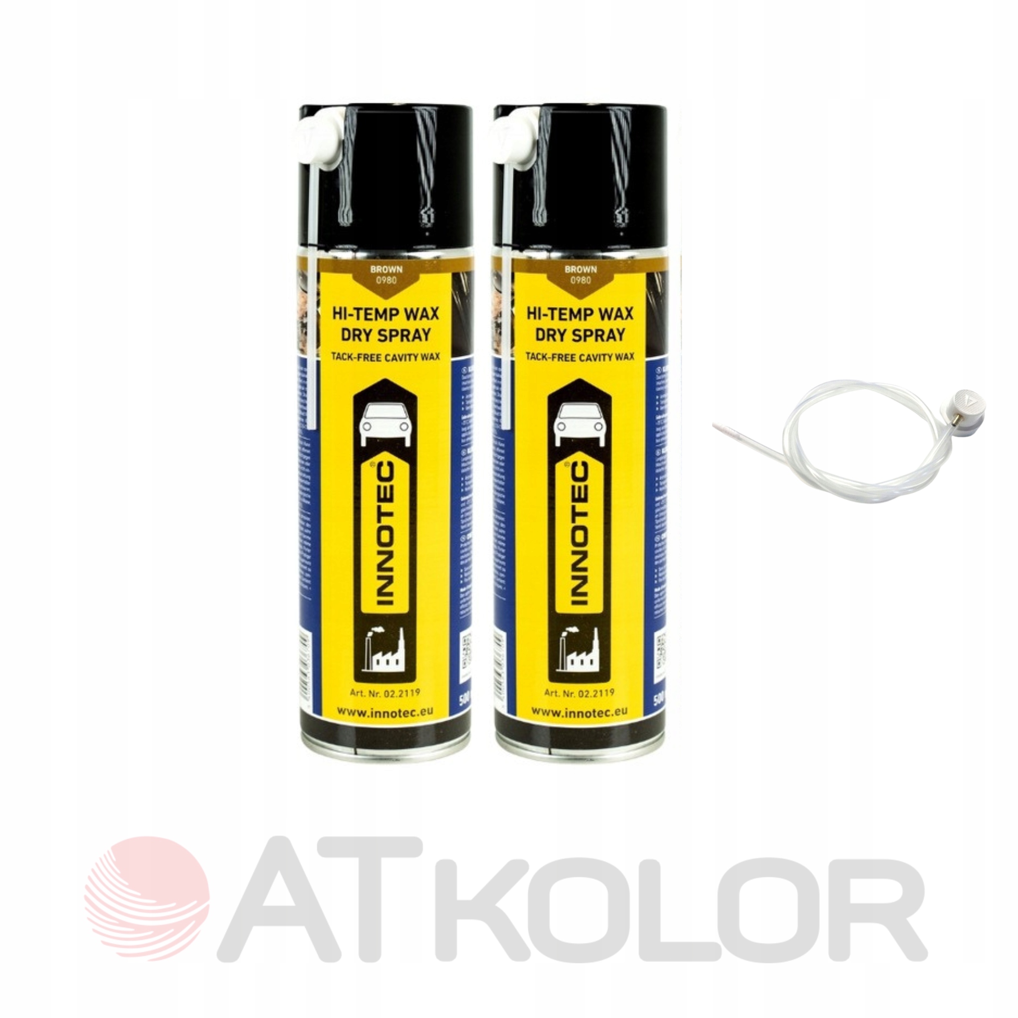 Suchý vosk na podvozky Innotec Hi-Temp Wax Dry Spray Bronzový 2 ks tryska
