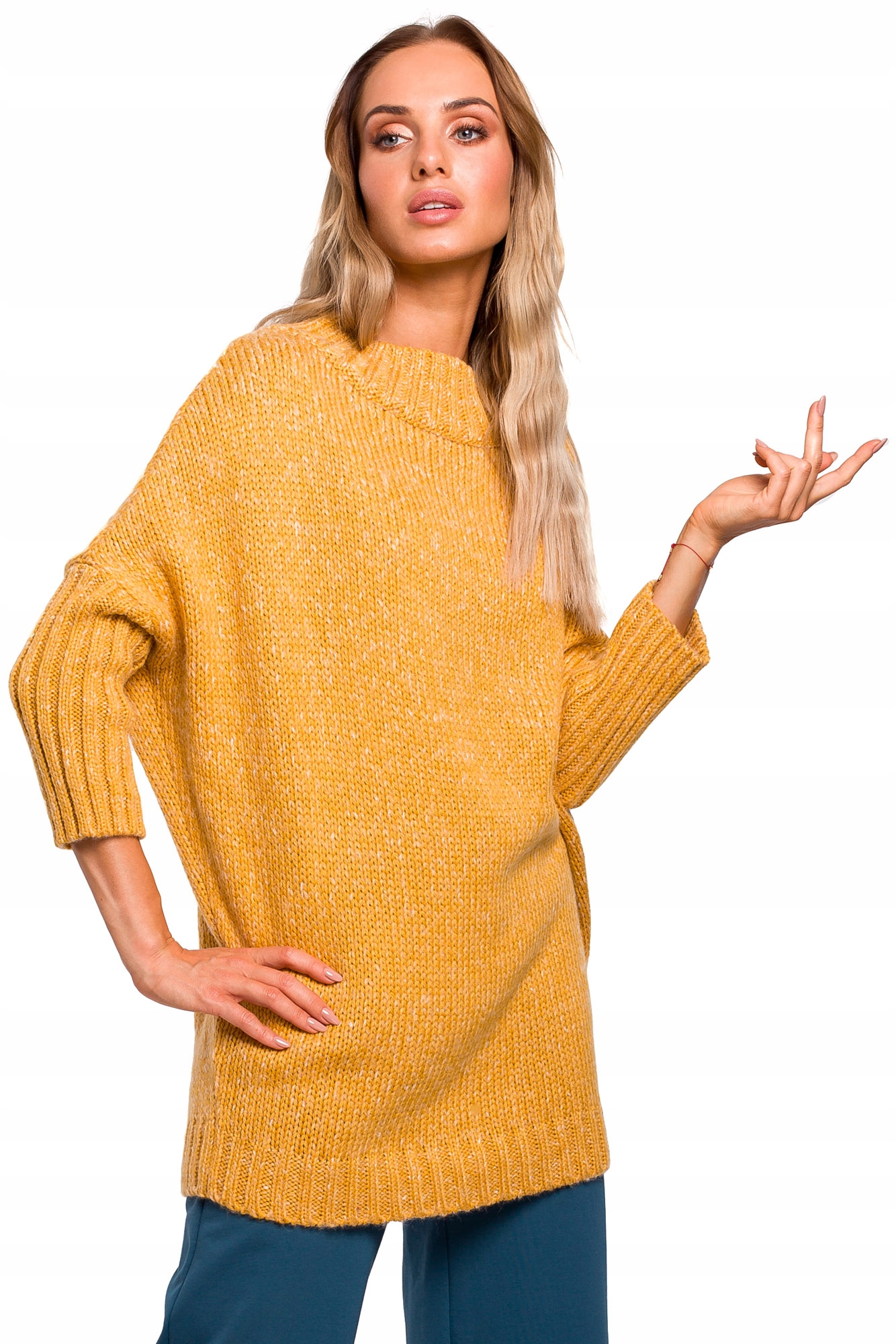 

Moe M470 Sweter Półgolf Melanż - (s/m) Miodowy