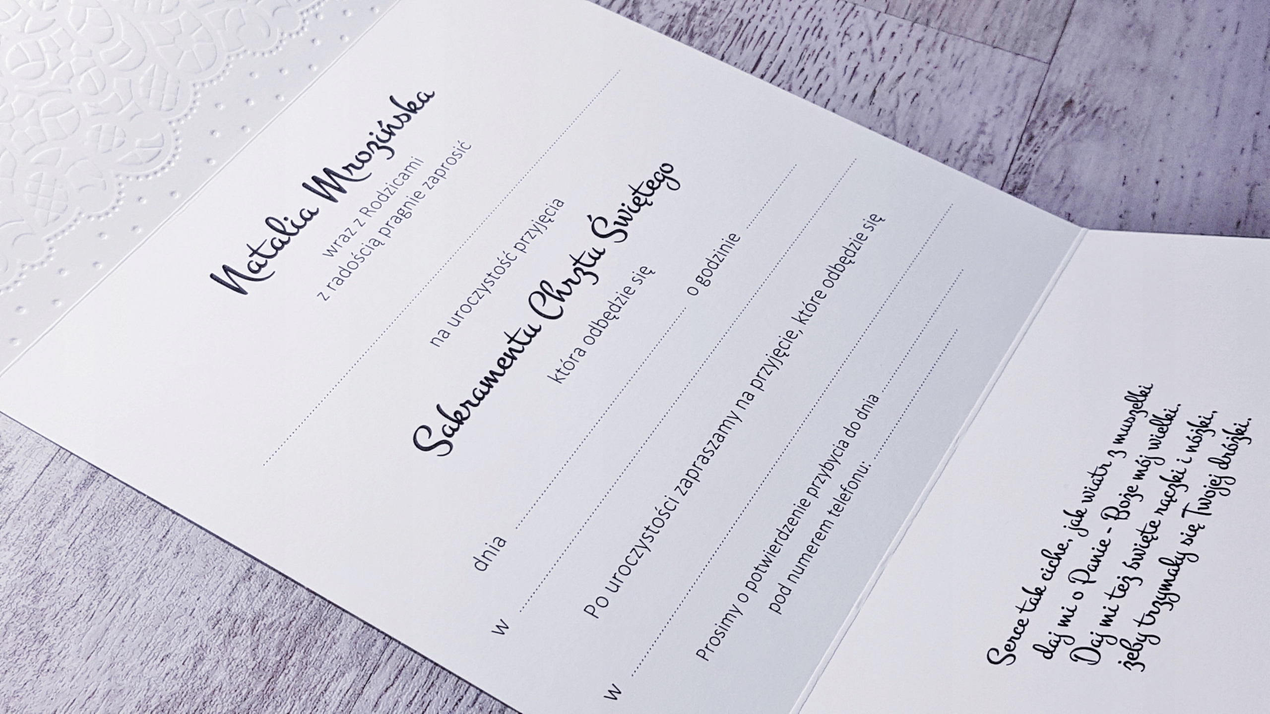 ZAPROSZENIA NA CHRZEST ŚWIĘTY CHRZCINY - KORONKA Kolor wielokolorowy