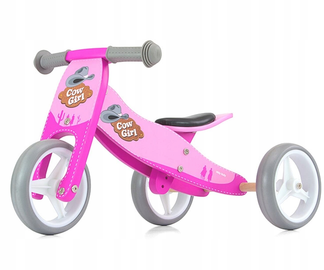 Rowerek Milly Mally Jake Cowgirl 2w1 różowy