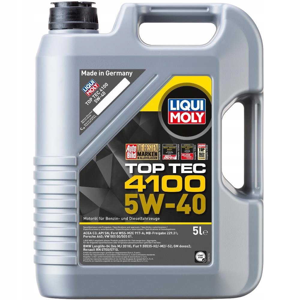 

Liqui Moly Top Tec 4100 5W40 5L Oryginał Niemiecki