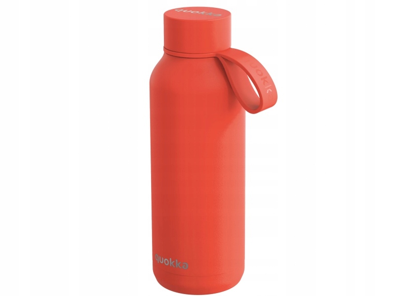 Quokka Solid, Butelka Termos ze stali nierdzewnej z uchwytem Orange, 510ml, 40187
