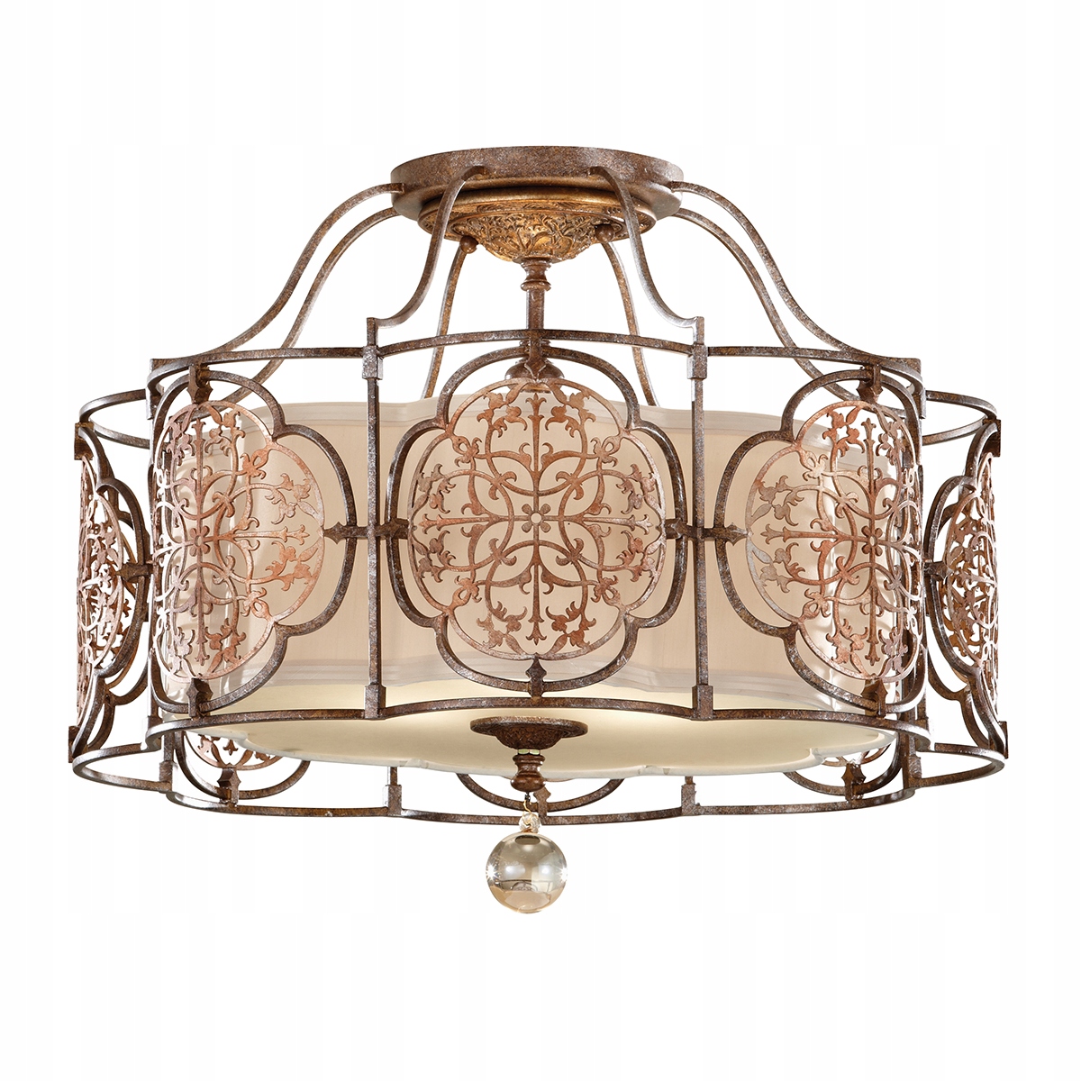 Stropná lampa Marcella 3xE27 60W hnedá, stmievateľná Feiss