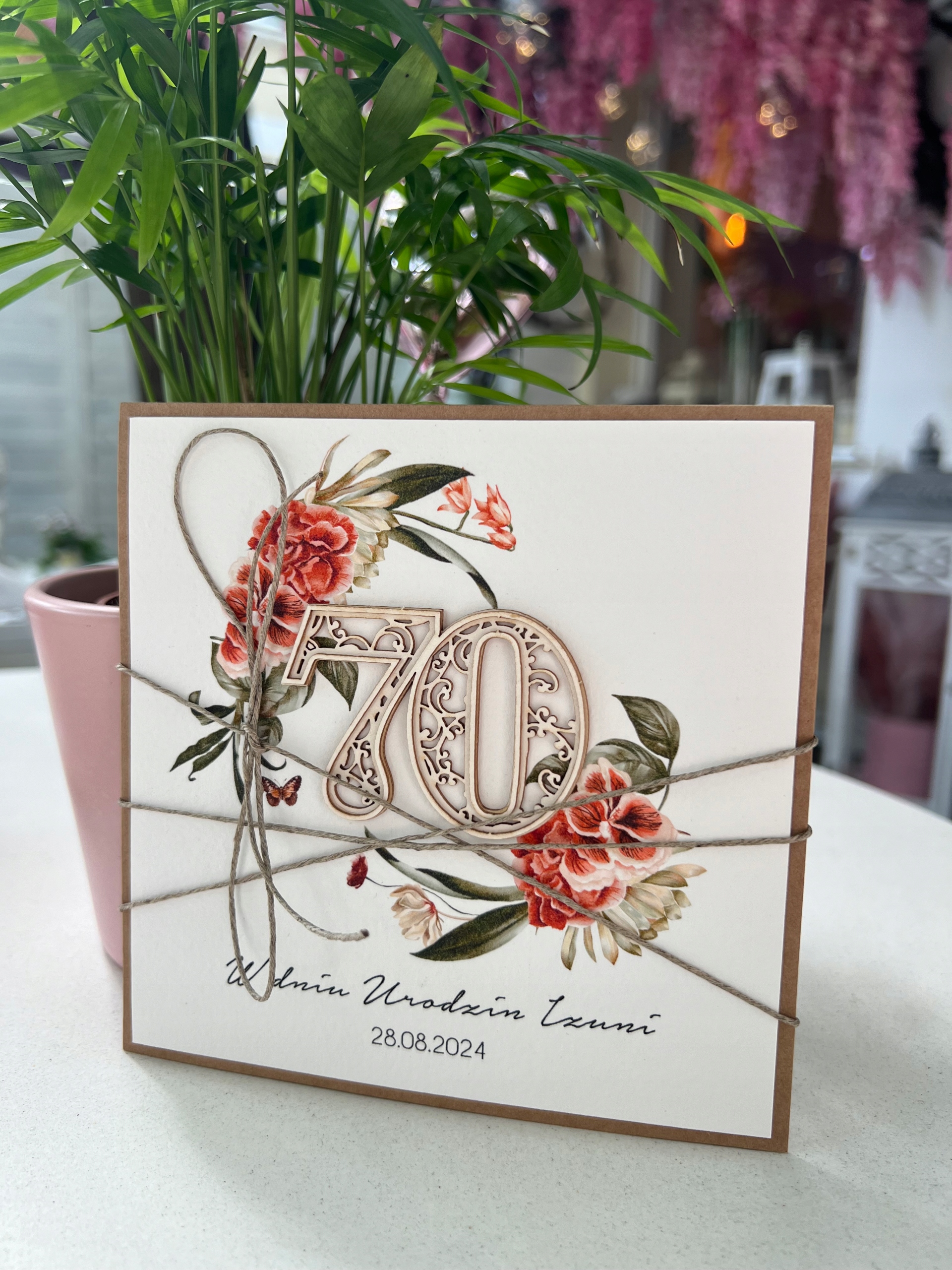 Ručně vyráběné narozeninové dárek k 70. narozeninám