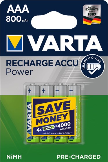 Zestaw akumulatorków Aaa Varta Ready2Use 56703101404 (800mAh ; Ni-MH)