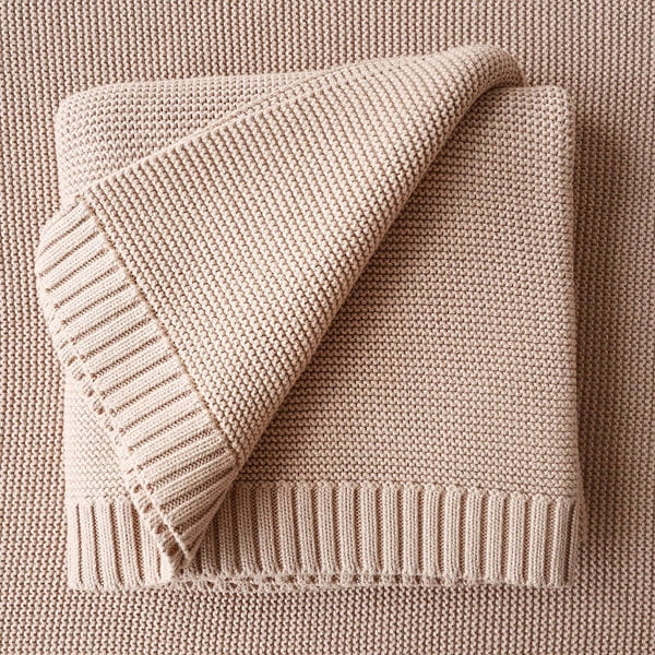 LULLALOVE Kocyk bambusowy Karmelowy Beż 80x100 Długość 100 cm