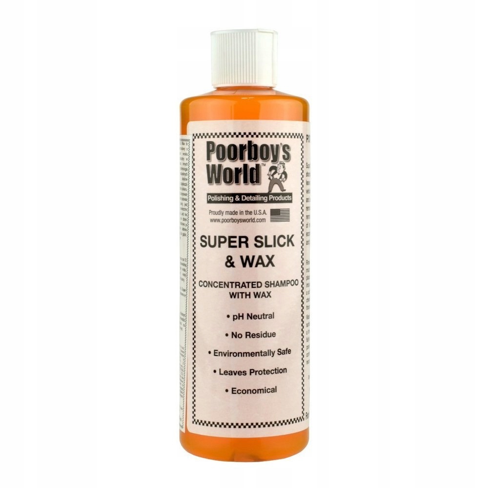 Szampon z woskiem Poorboy's World Slick & Wax 473 ml
